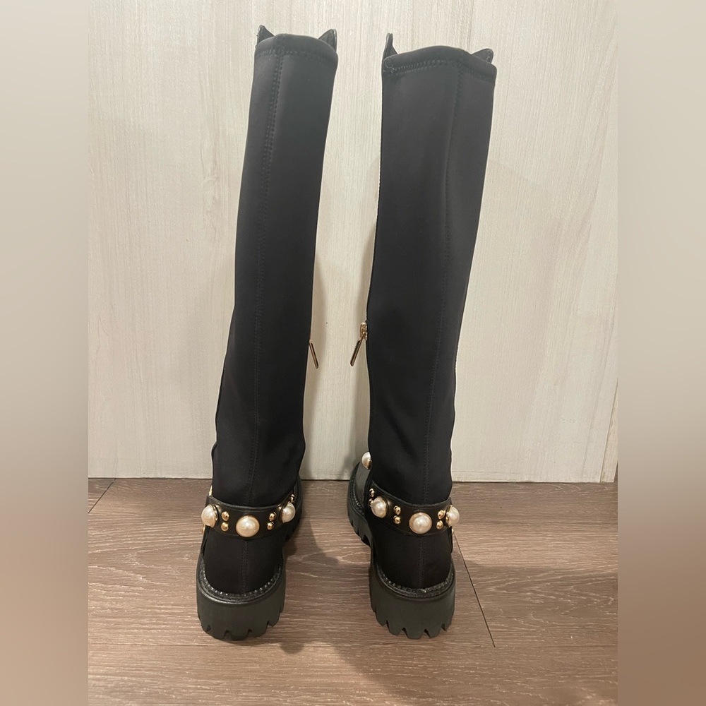 Karl Lagerfeld Paris Renley Riding Boots - Picture 2 of 14